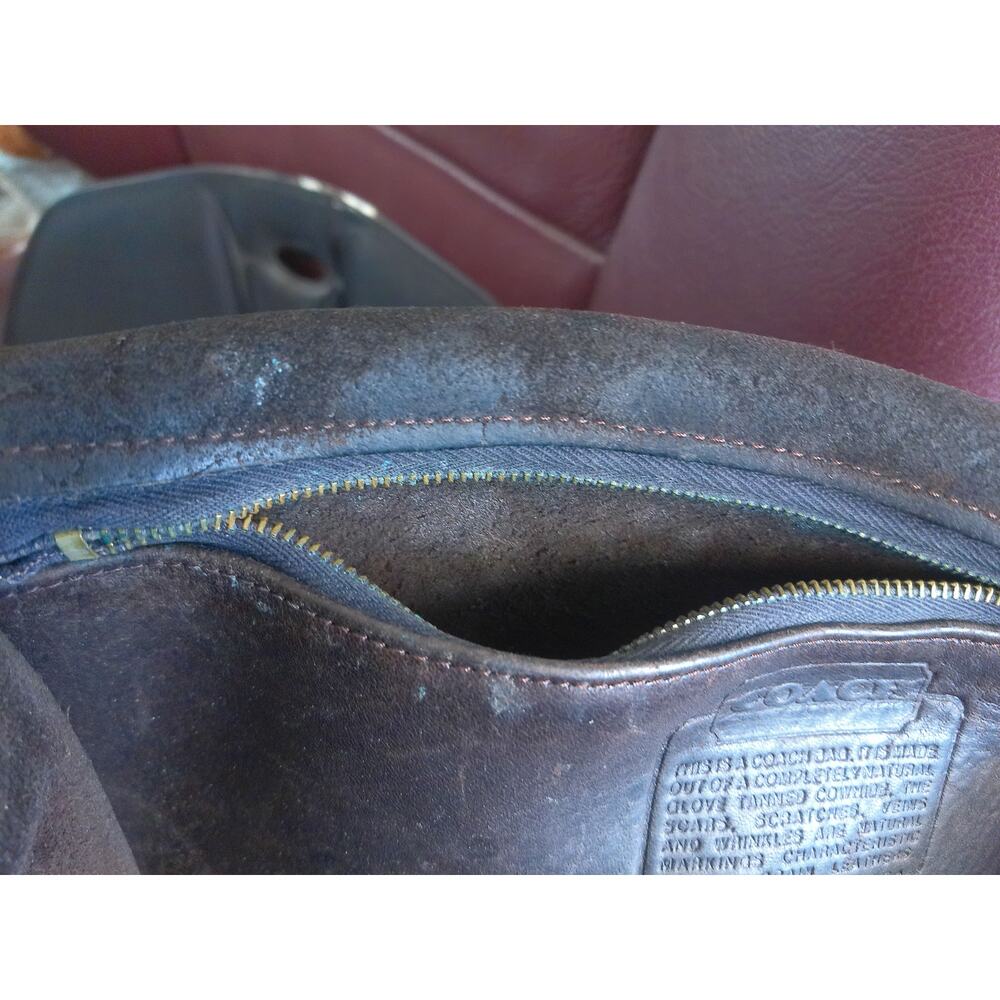 Vintage 1970s Coach Classic Black Courier Bag New York City 948-8841 READ - Picture 12 of 16